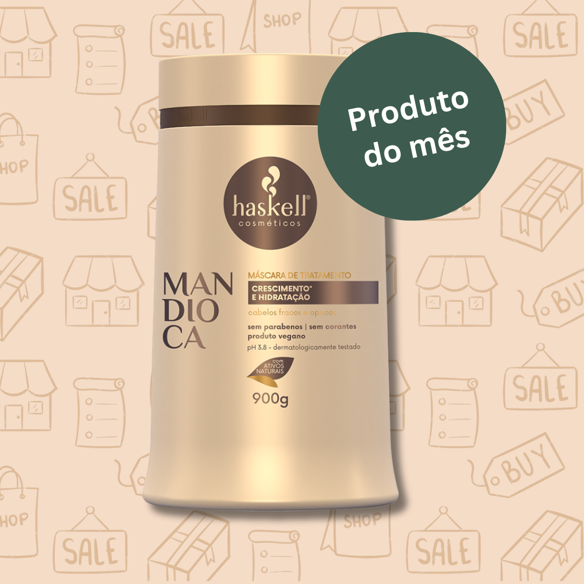 Máscara Mandioca - Produto do mês